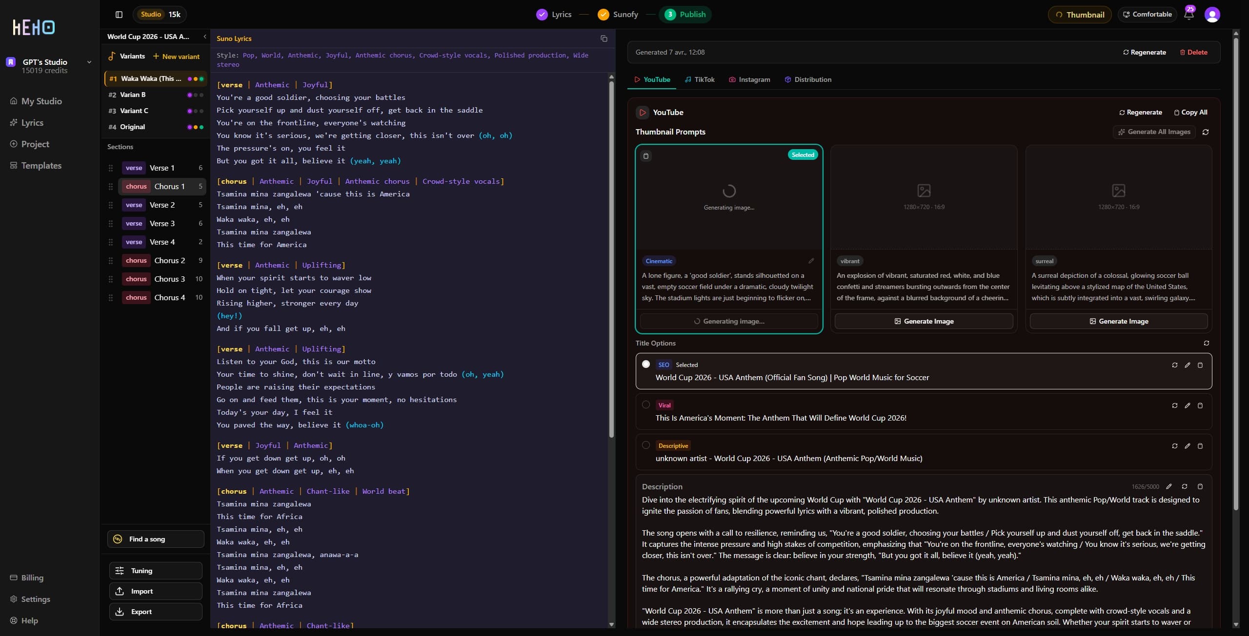 Screenshot of the Heho publish and release workflow